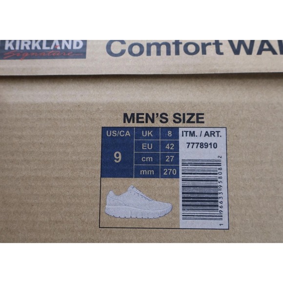 Mens Kirkland Signature Comfort WALKER Shoes Size 9 White Mesh Sneaker 7778910 - Picture 3 of 3